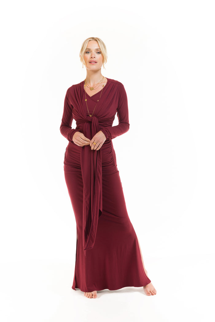 DRAPE SHRUG BURGUNDY