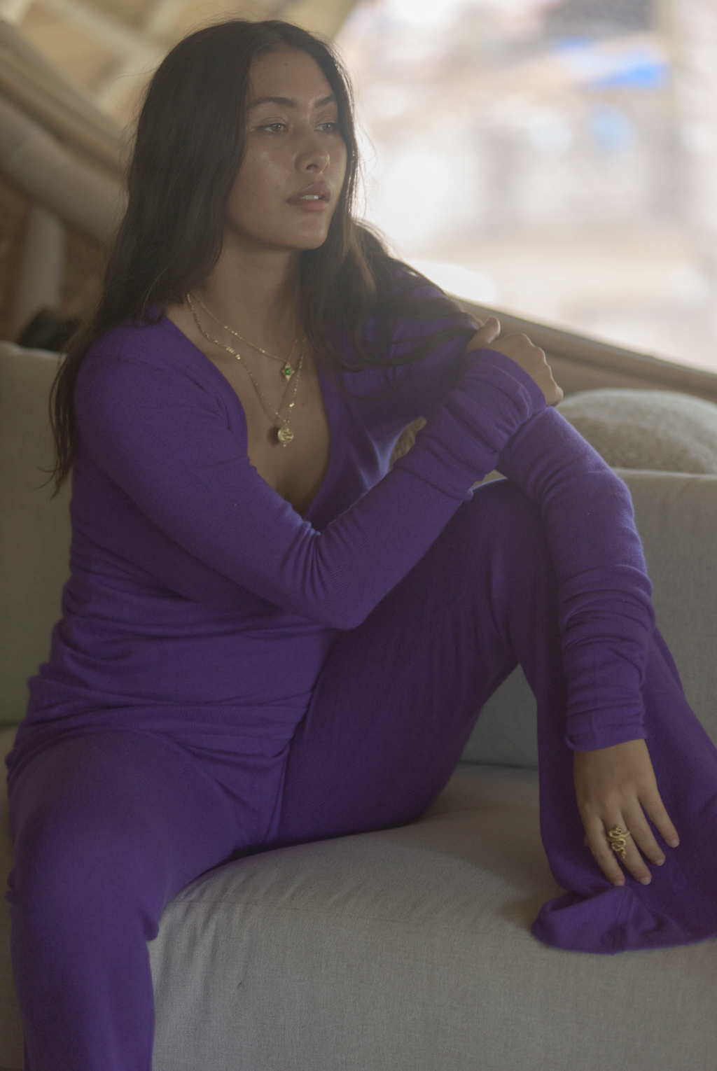 Cashmere Soul Yoga Pants Purple