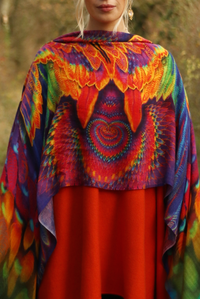 ANGEL WINGS CASHMERE DHARMA SHAWL - RAINBOW