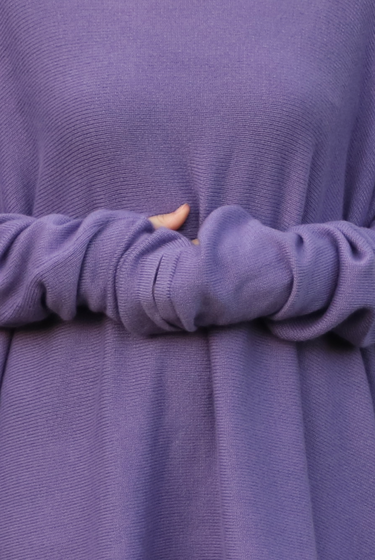 4 PLY CASHMERE SNUGGLE BOX JUMPER LAVENDER