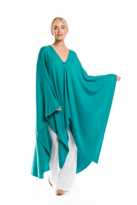 100% 4 PLY AVALON CASHMERE CAPE AQUA