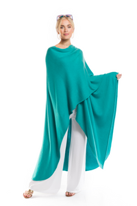 100% 4 PLY AVALON CASHMERE CAPE AQUA