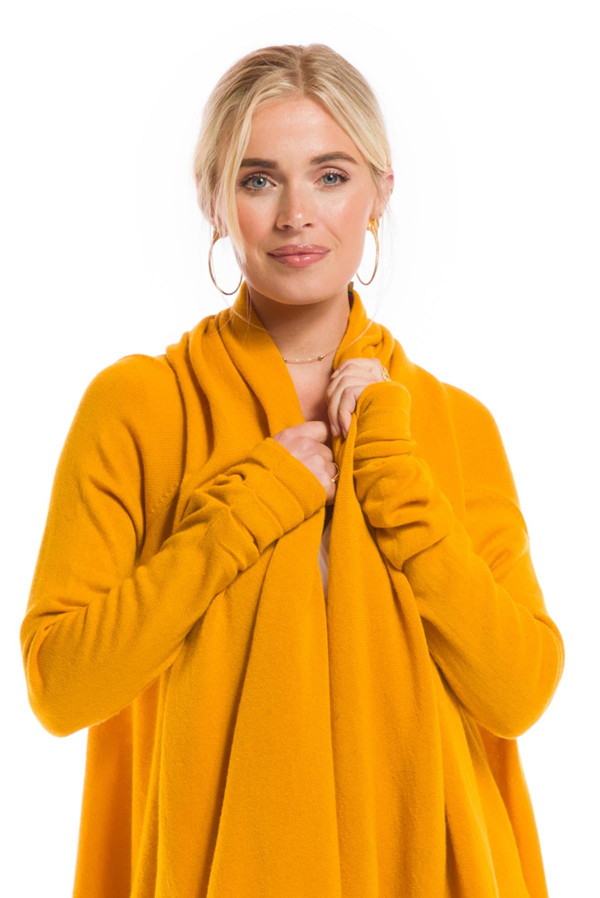 CASHMERE WATERFALL JACKET TIBETAN YELLOW