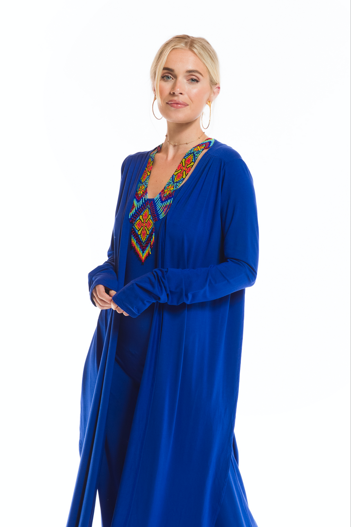 DRAPE SHRUG COBALT BLUE