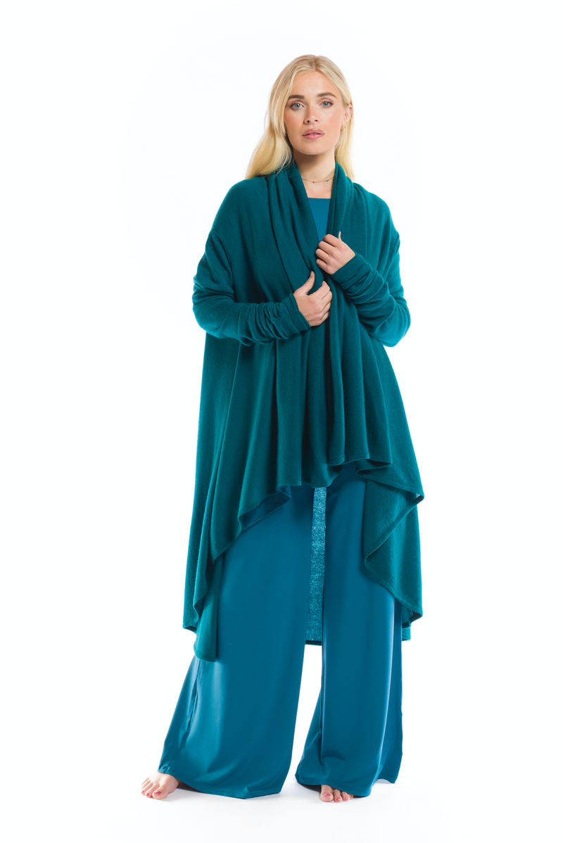 BAMBOO PALAZZO PANTS TEAL