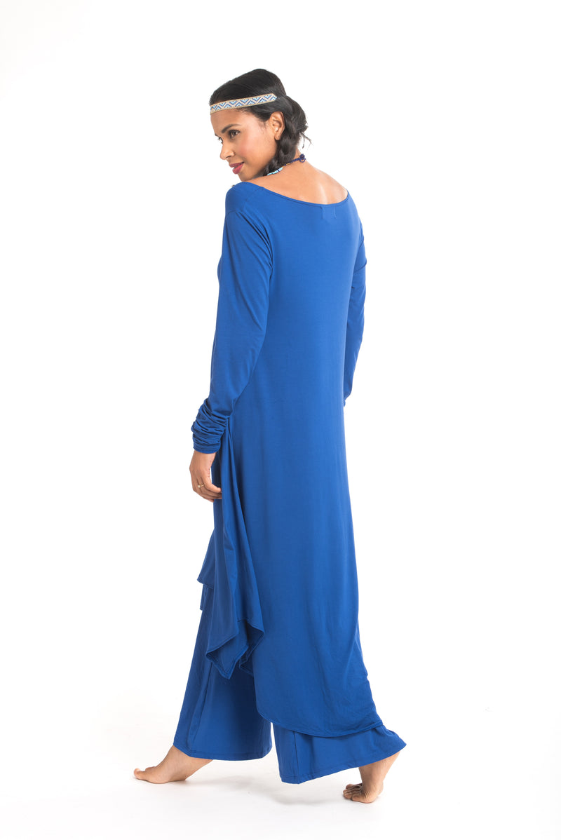 Bamboo Flamenco Skirt Cobalt Blue - MUDRA
