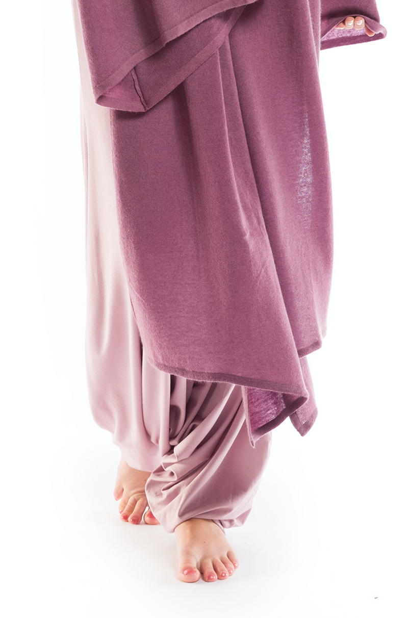 CASHMERE ULTRA FINE DRAPED SHRUG ROSEWOOD