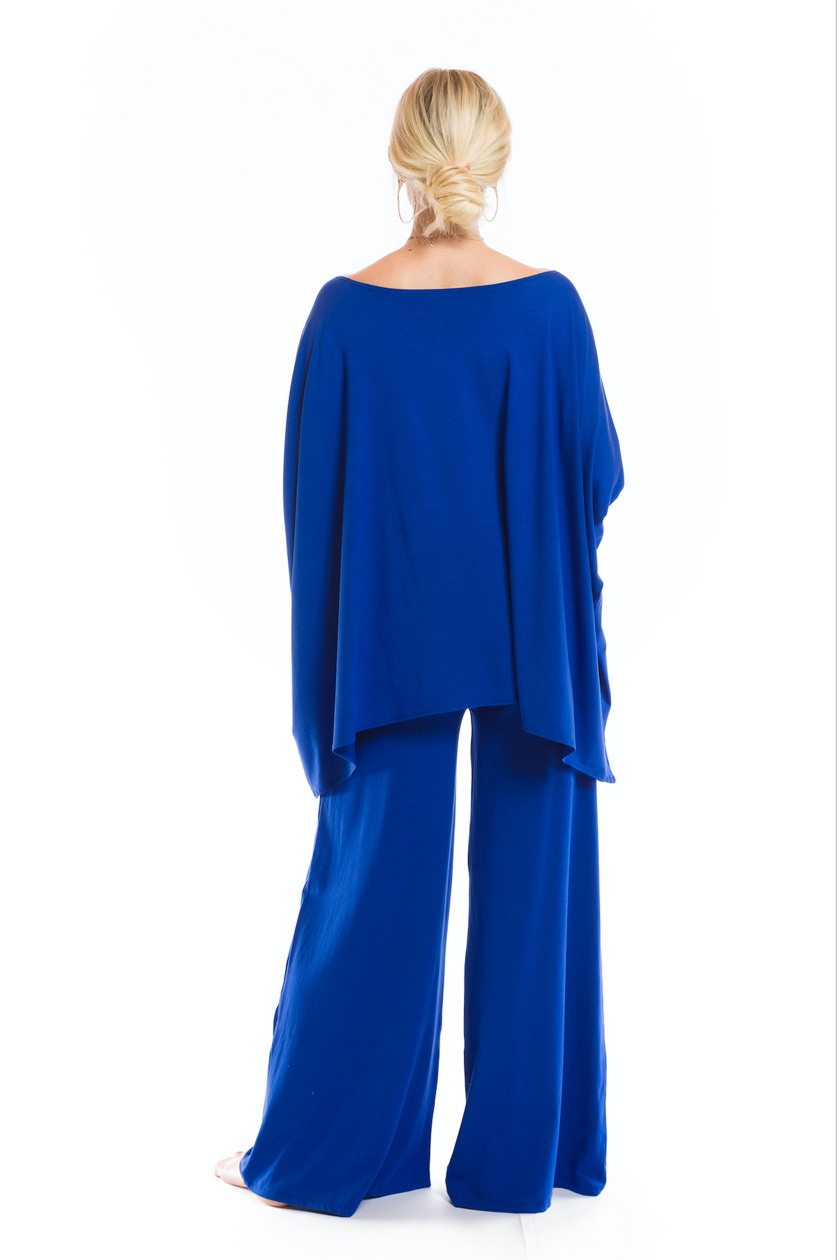 BAMBOO BAGGY BOX TOP COBALT BLUE