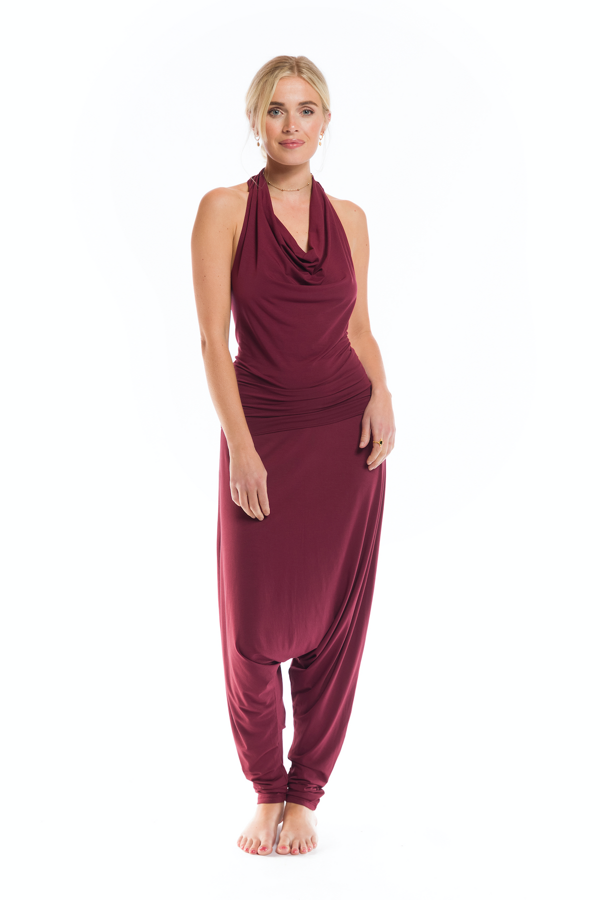 HALTER NECK BURGUNDY