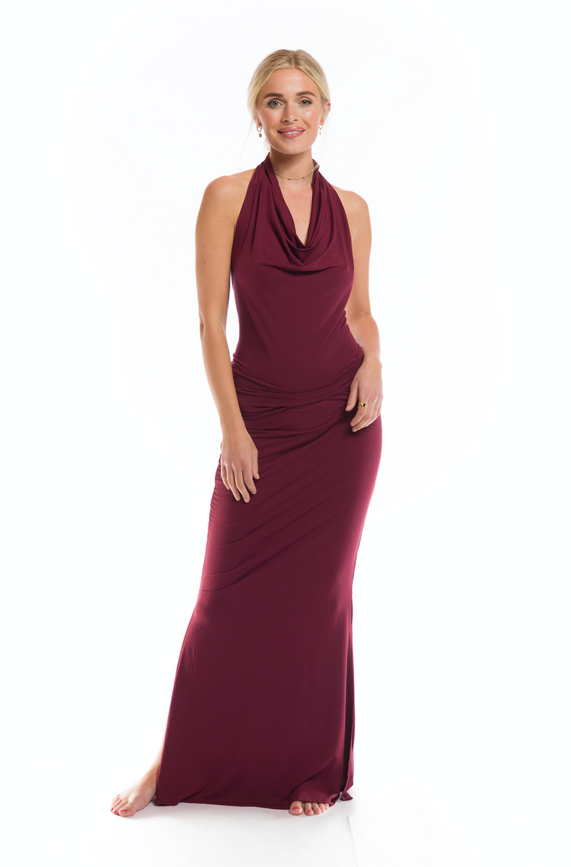 HALTER NECK BURGUNDY