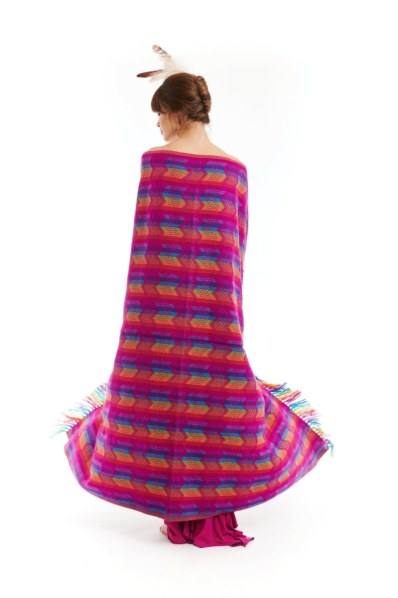 Alpaca Shawl / Blanket - Pink - MUDRA