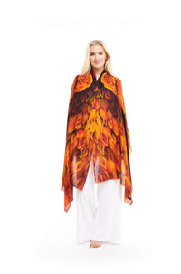 Angel Wings Cashmere Dharma Shawl - Phoenix Flys High - MUDRA