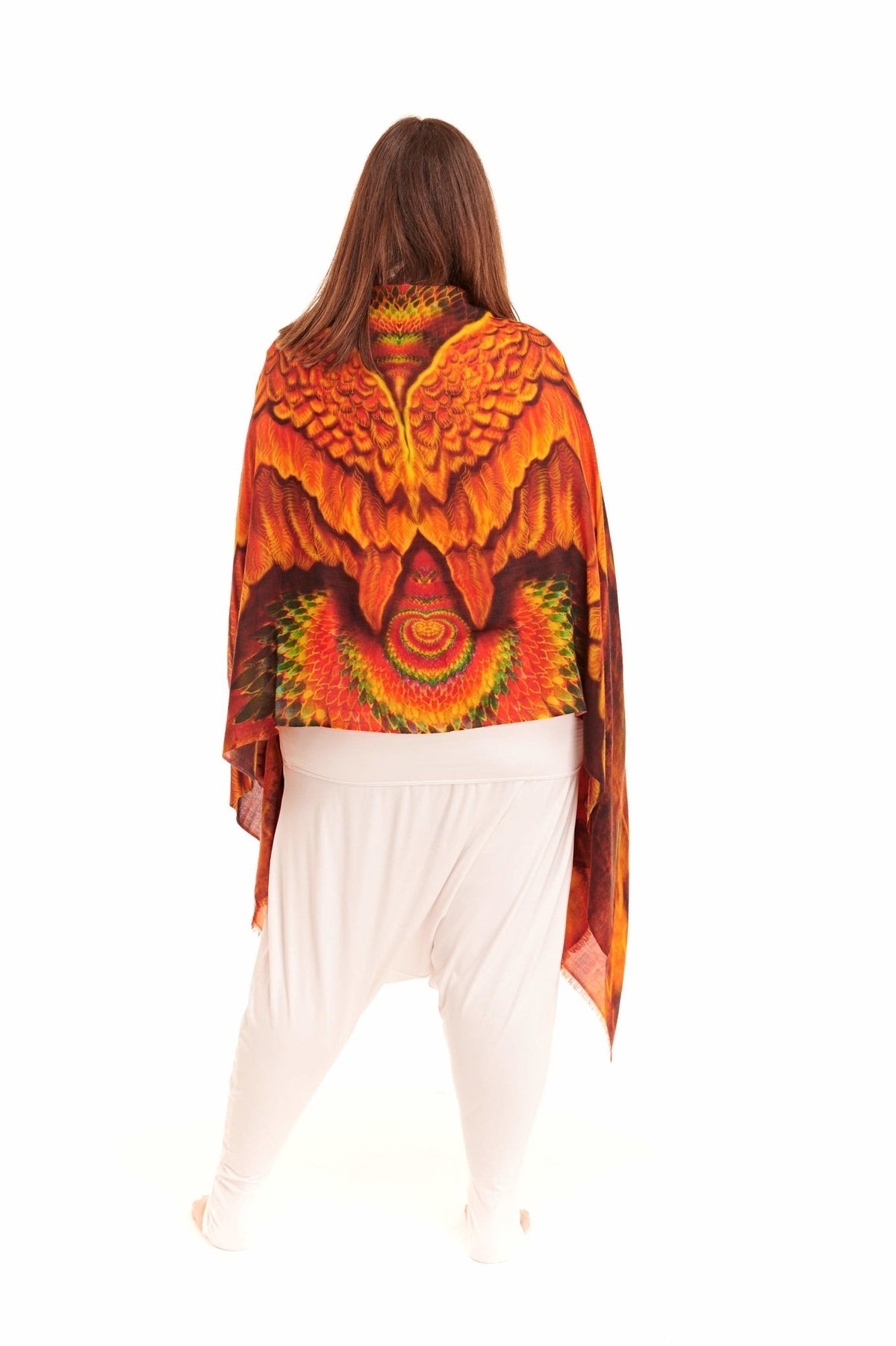 Angel Wings Cashmere Dharma Shawl - Phoenix Flys High - MUDRA