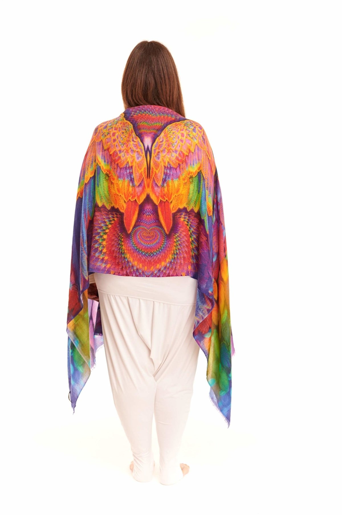 Angel Wings Cashmere Dharma Shawl - Rainbow - MUDRA