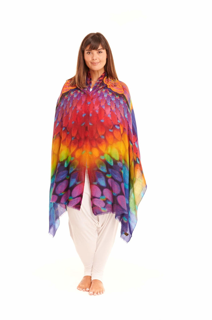 Angel Wings Cashmere Dharma Shawl - Rainbow - MUDRA