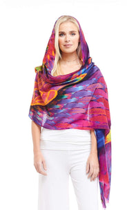 Angel Wings Cashmere Dharma Shawl - Rainbow - MUDRA