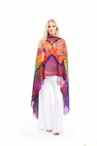 Angel Wings Cashmere Dharma Shawl - Rainbow - MUDRA