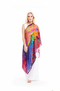 Angel Wings Cashmere Dharma Shawl - Rainbow - MUDRA