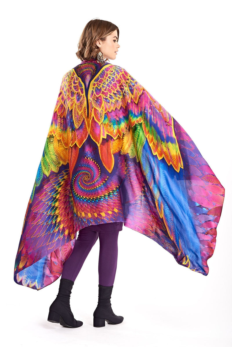 Angel Wings Dharma Silk Shawl - Rainbow - MUDRA