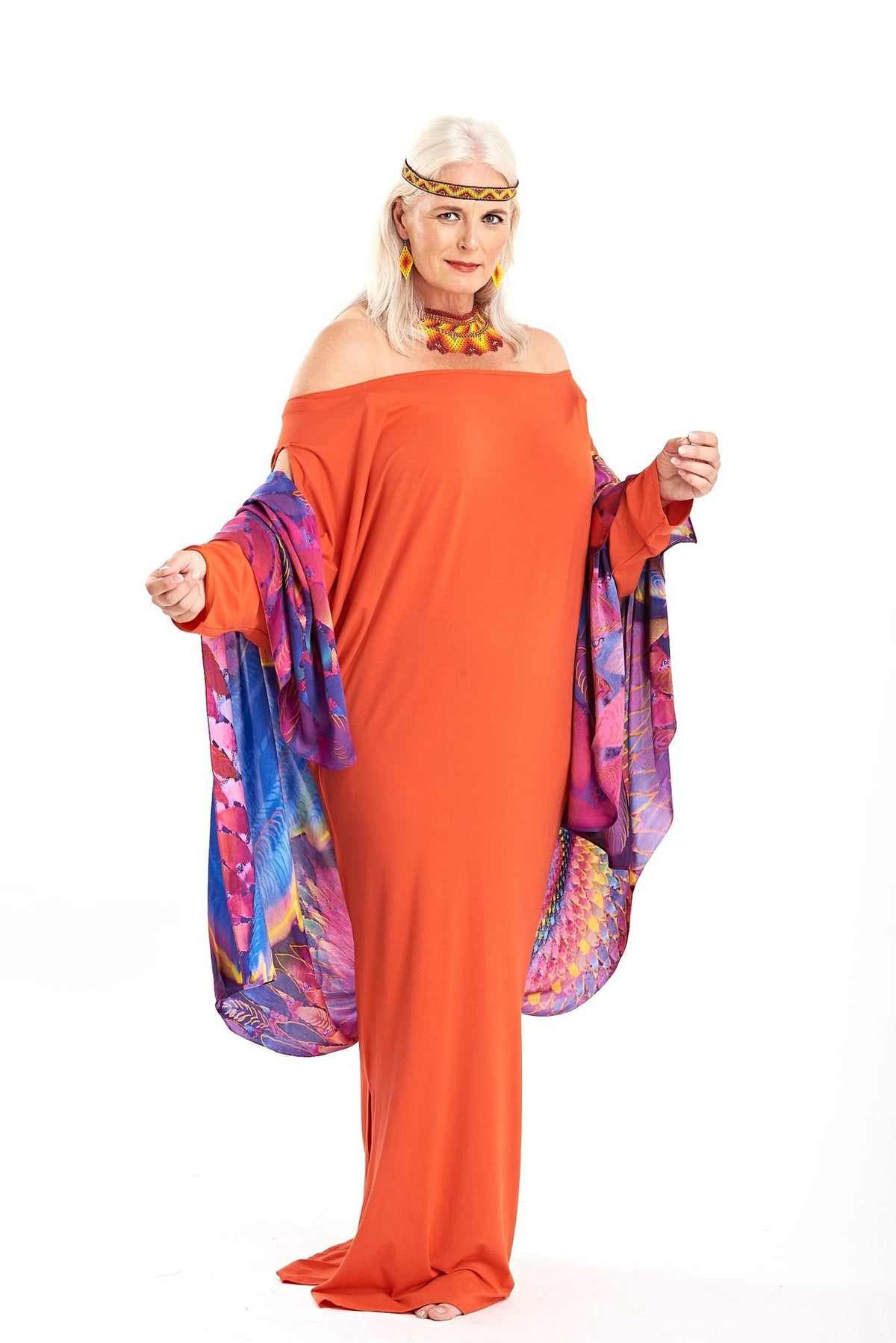 Angel Wings Dharma Silk Shawl - Rainbow - MUDRA