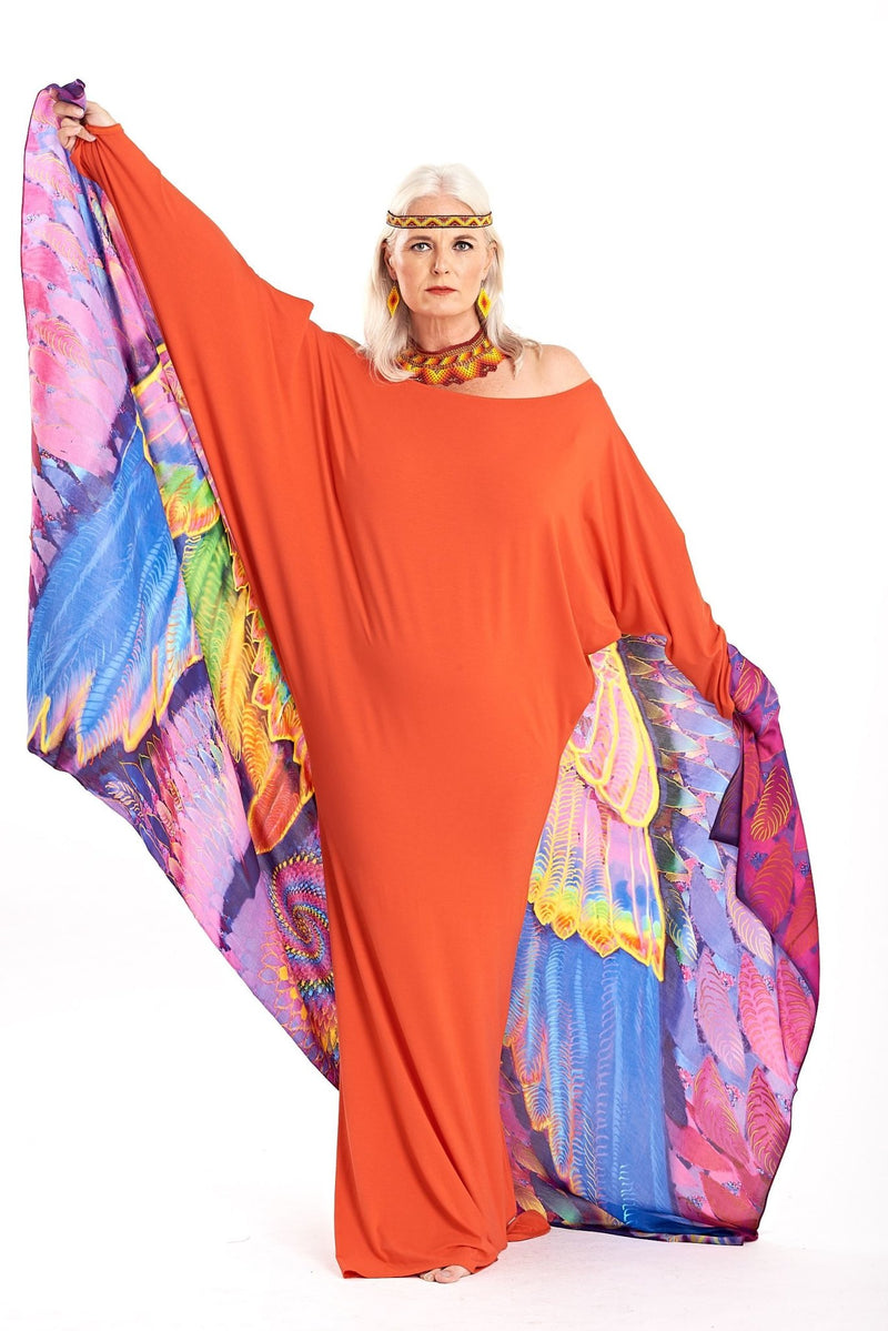 Angel Wings Dharma Silk Shawl - Rainbow - MUDRA