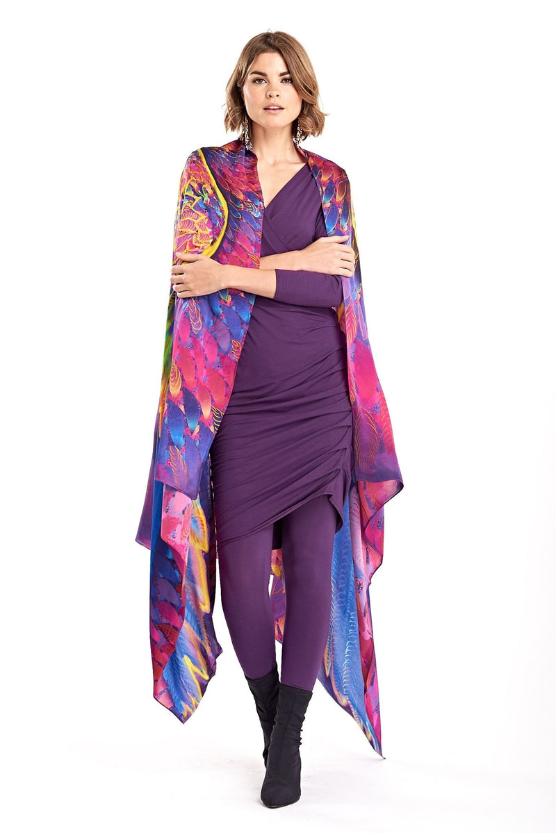 Angel Wings Dharma Silk Shawl - Rainbow - MUDRA