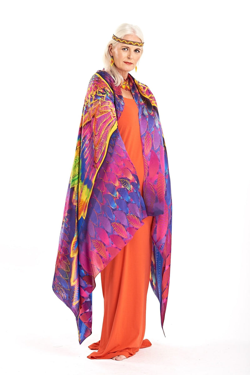 Angel Wings Dharma Silk Shawl - Rainbow - MUDRA