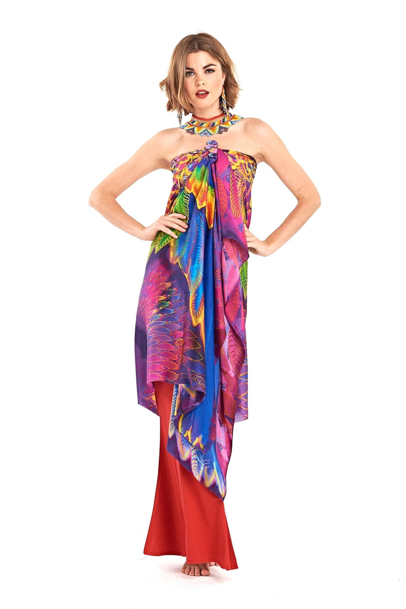 Angel Wings Dharma Silk Shawl - Rainbow - MUDRA