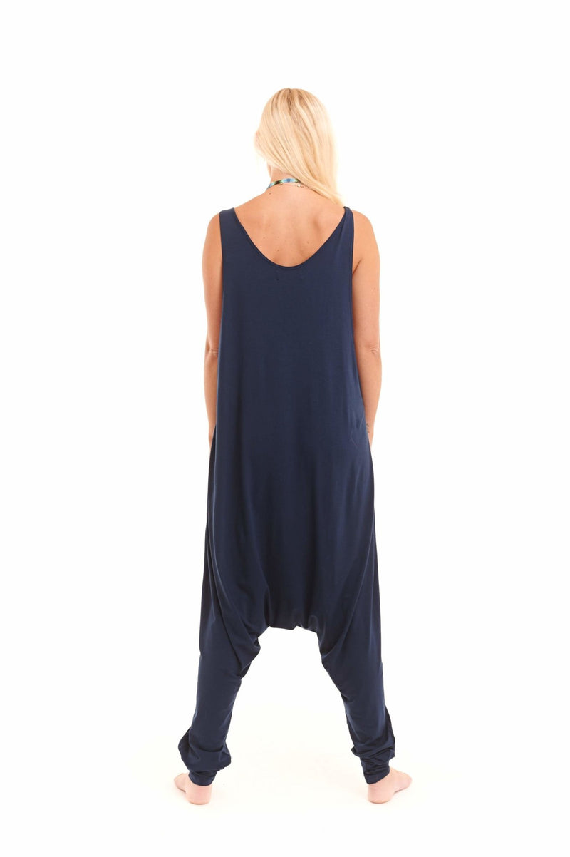 Bamboo Baggy Jumpsuit Navy - MUDRA