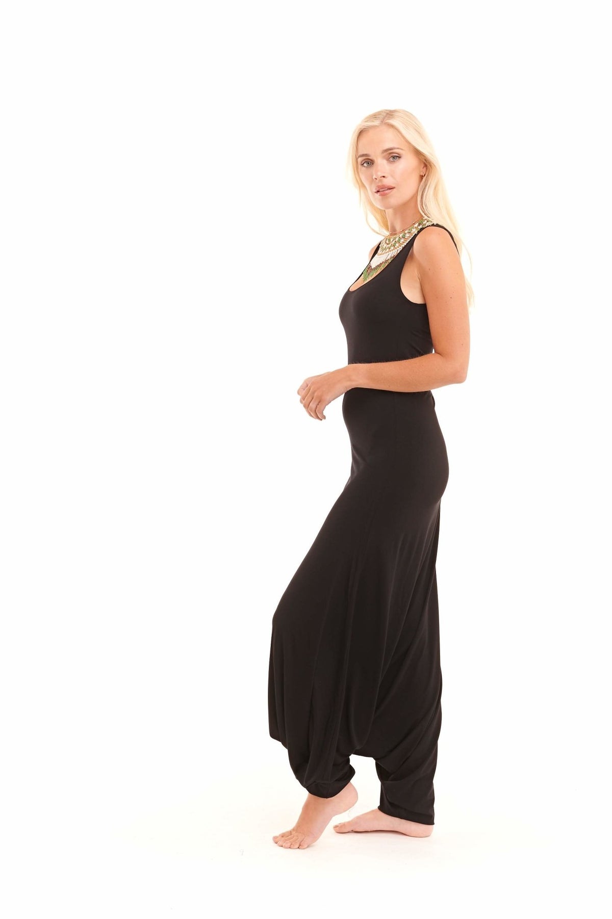 Bamboo Fitted Jumpsuit Black - MUDRA