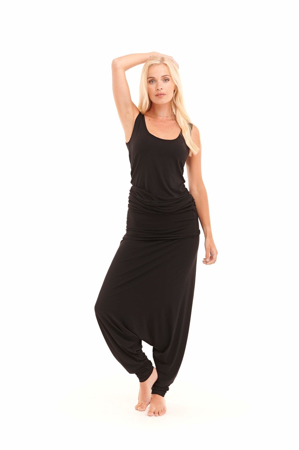 Bamboo Harem Lounge Pants Black - MUDRA