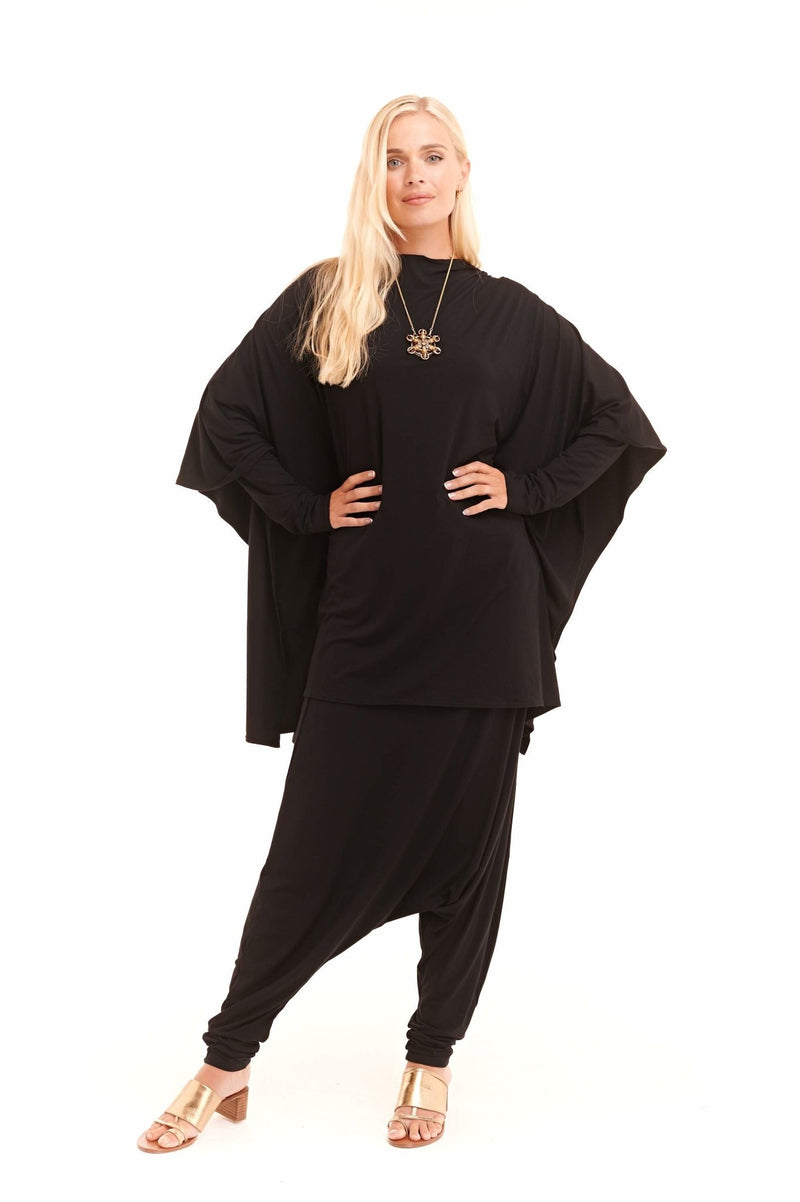 Bamboo Harem Lounge Pants Black - MUDRA