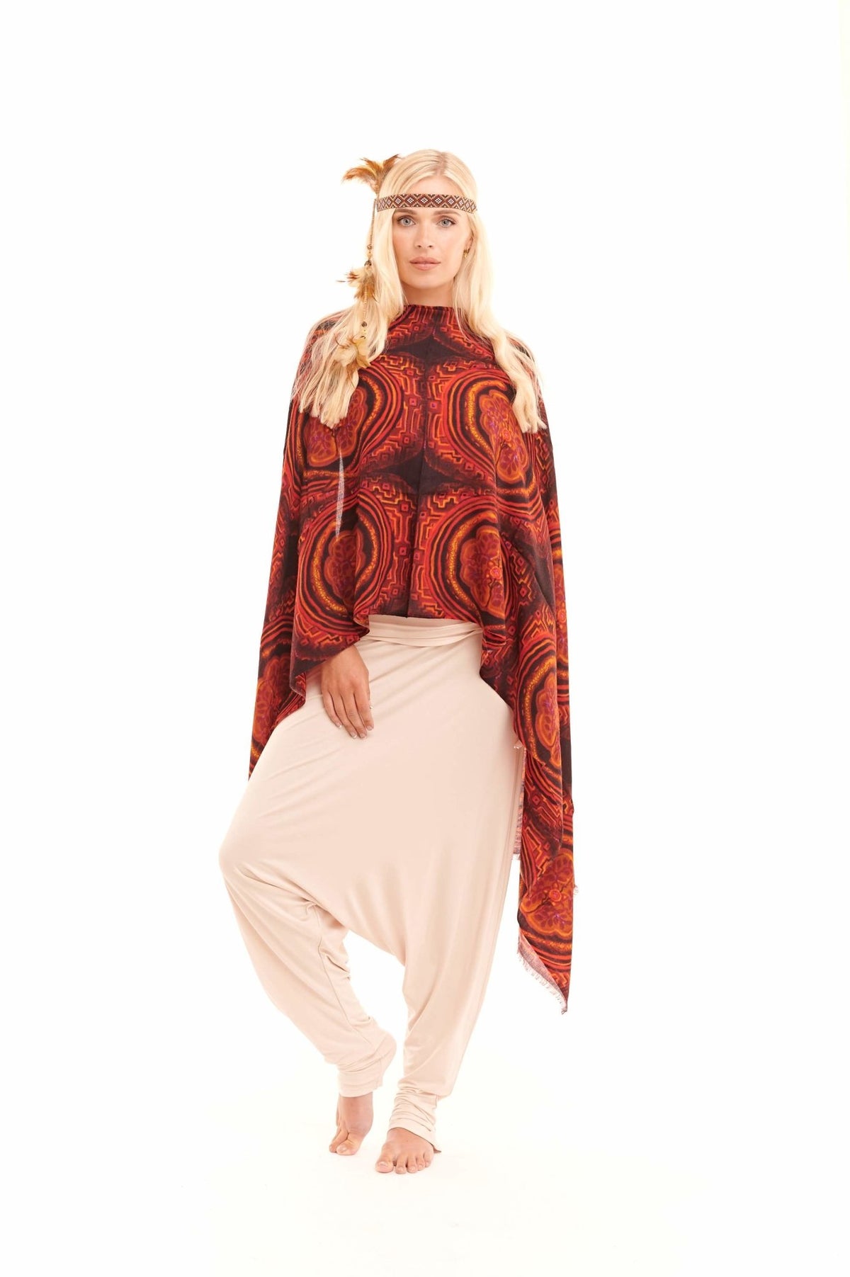 Bamboo Harem Lounge Pants Ecru - MUDRA