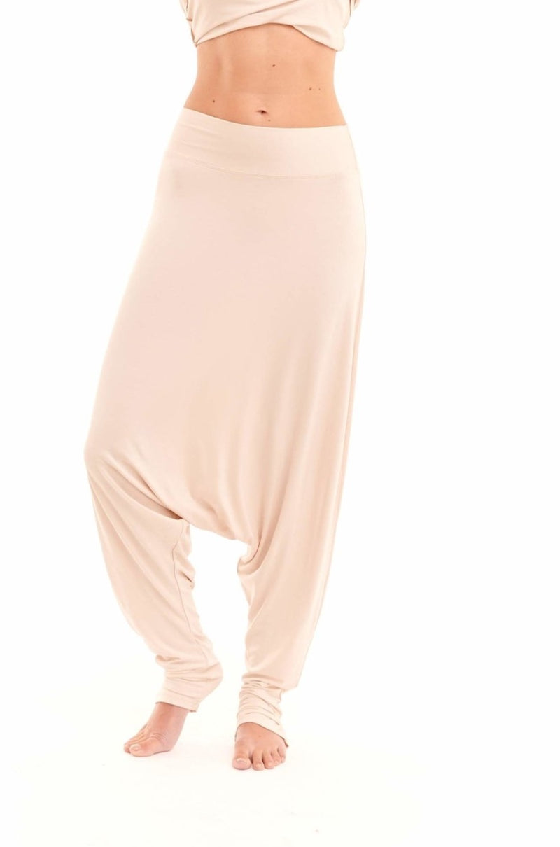 Bamboo Harem Lounge Pants Ecru - MUDRA