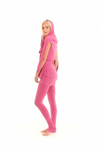 Bamboo Long Leggings Lipstick Pink - MUDRA