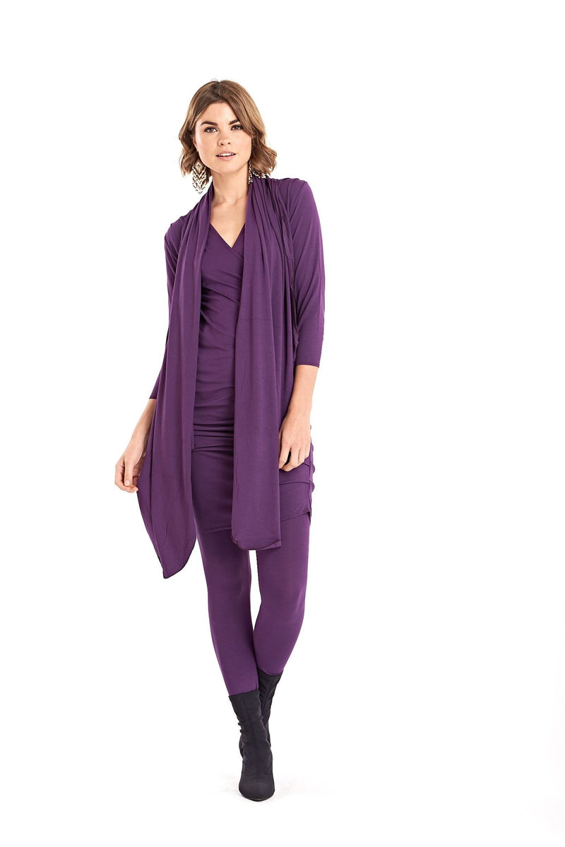 Bamboo Long Leggings Purple - MUDRA