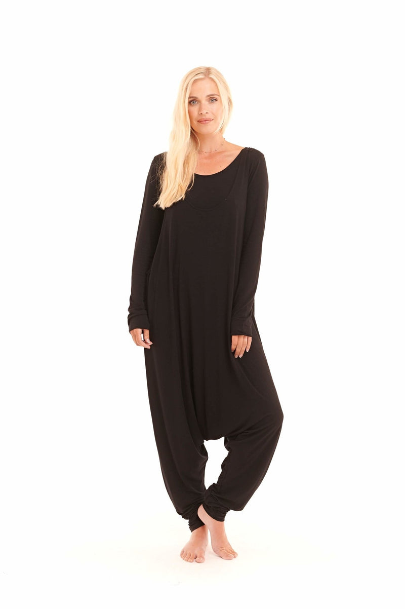 Bamboo Long Sleeve Top Black - MUDRA