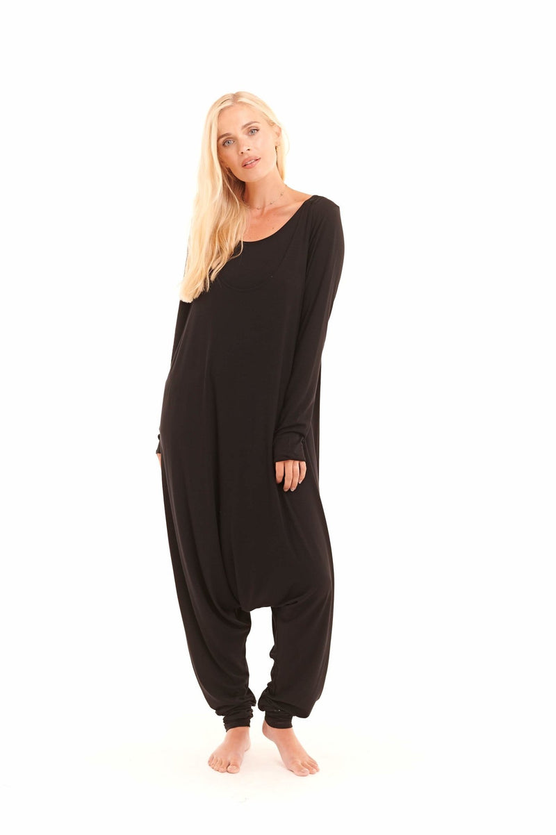 Bamboo Long Sleeve Top Black - MUDRA