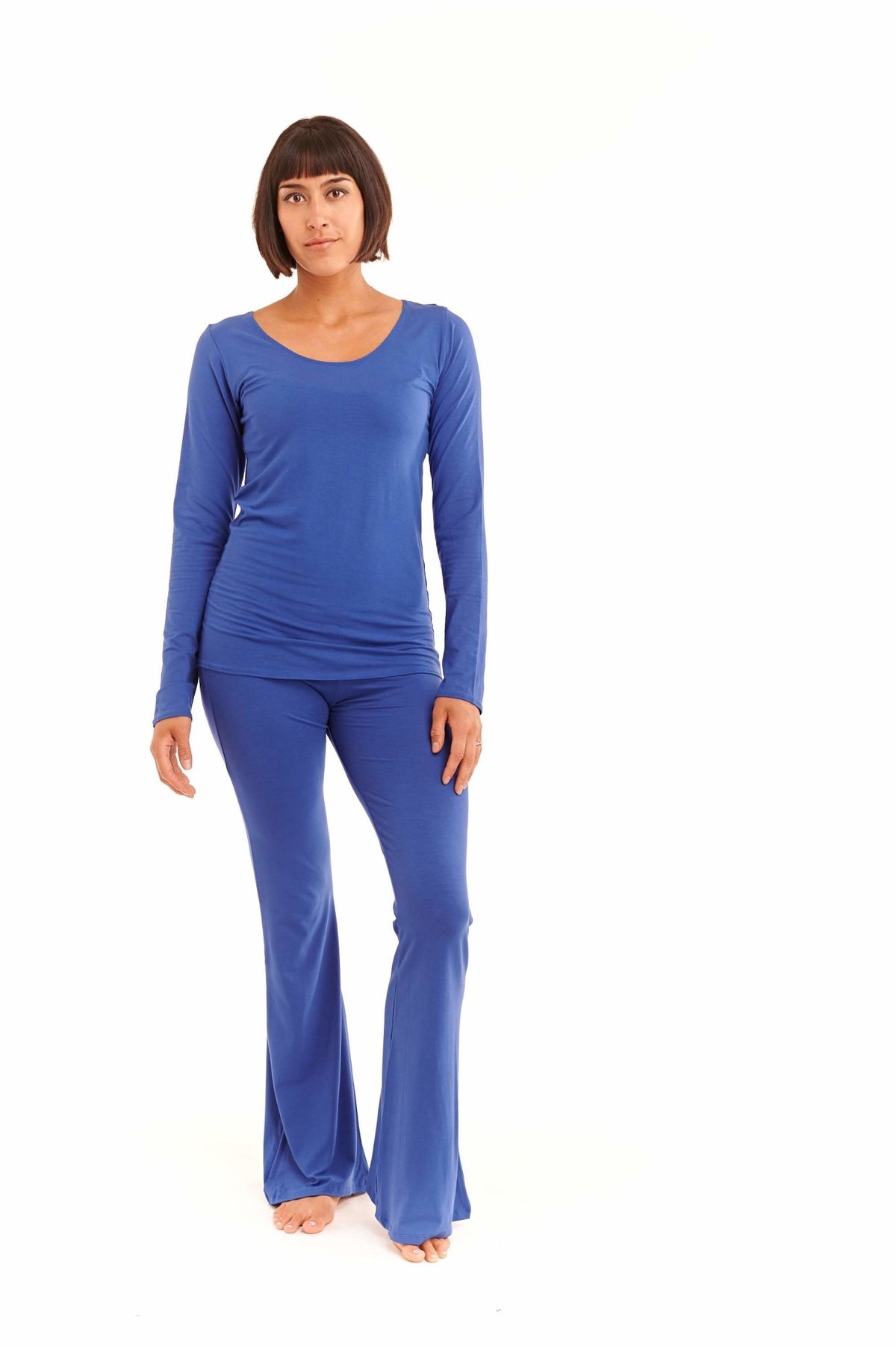 Bamboo Long Sleeve Top Cobalt Blue - MUDRA