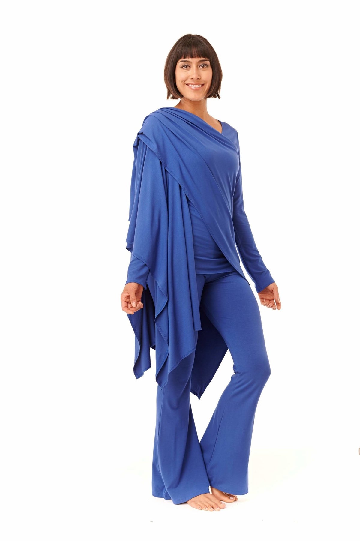 Bamboo Long Sleeve Top Cobalt Blue - MUDRA