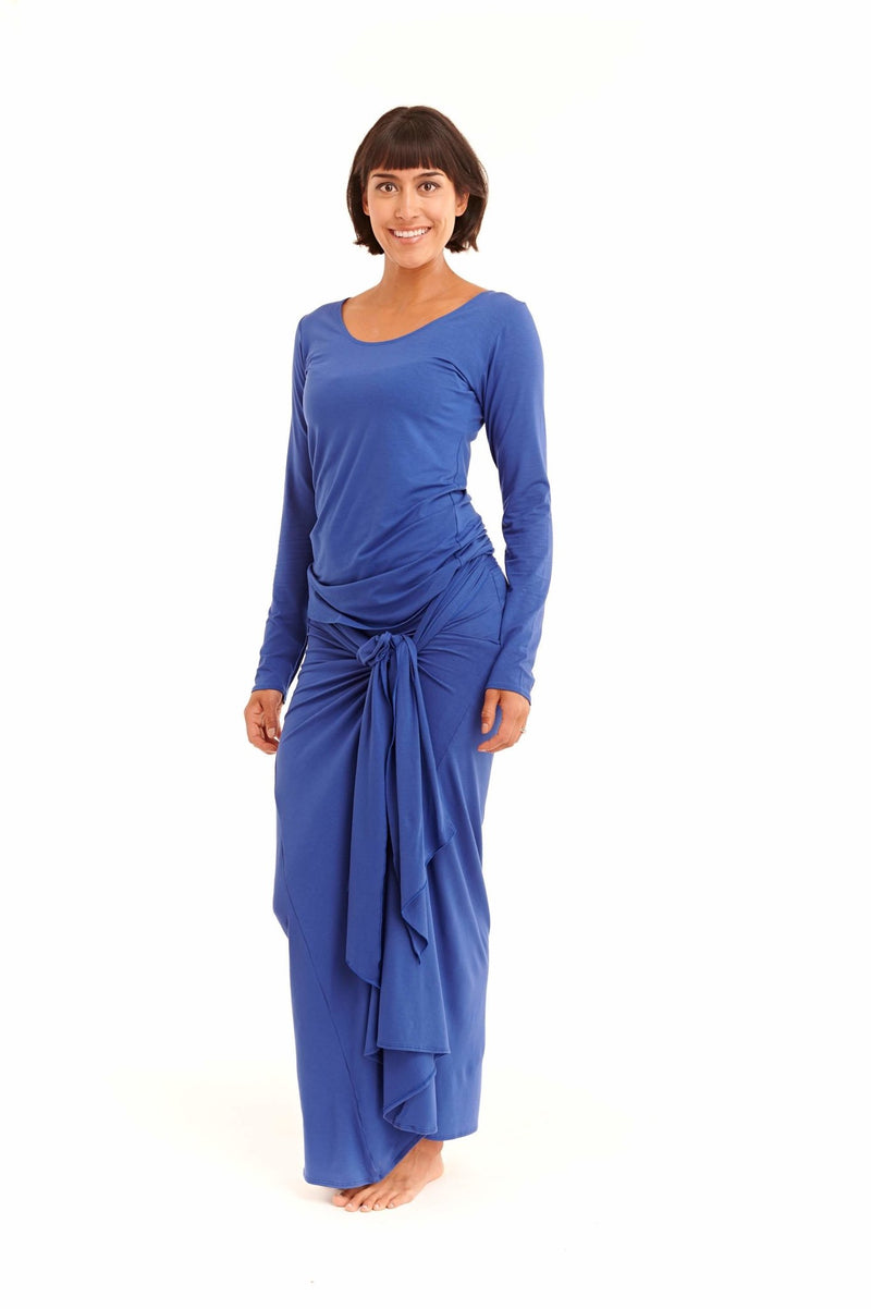 Bamboo Long Sleeve Top Cobalt Blue - MUDRA