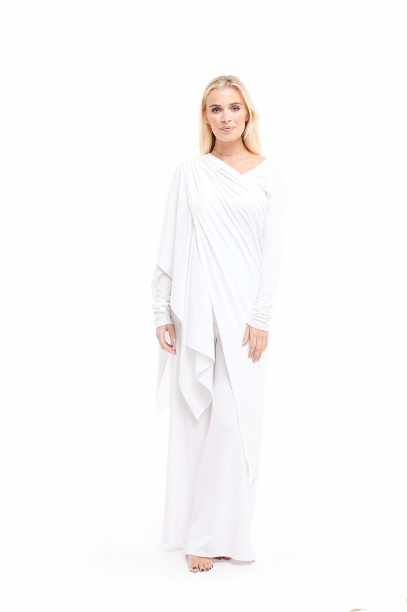 Bamboo Long Sleeve Top White - MUDRA