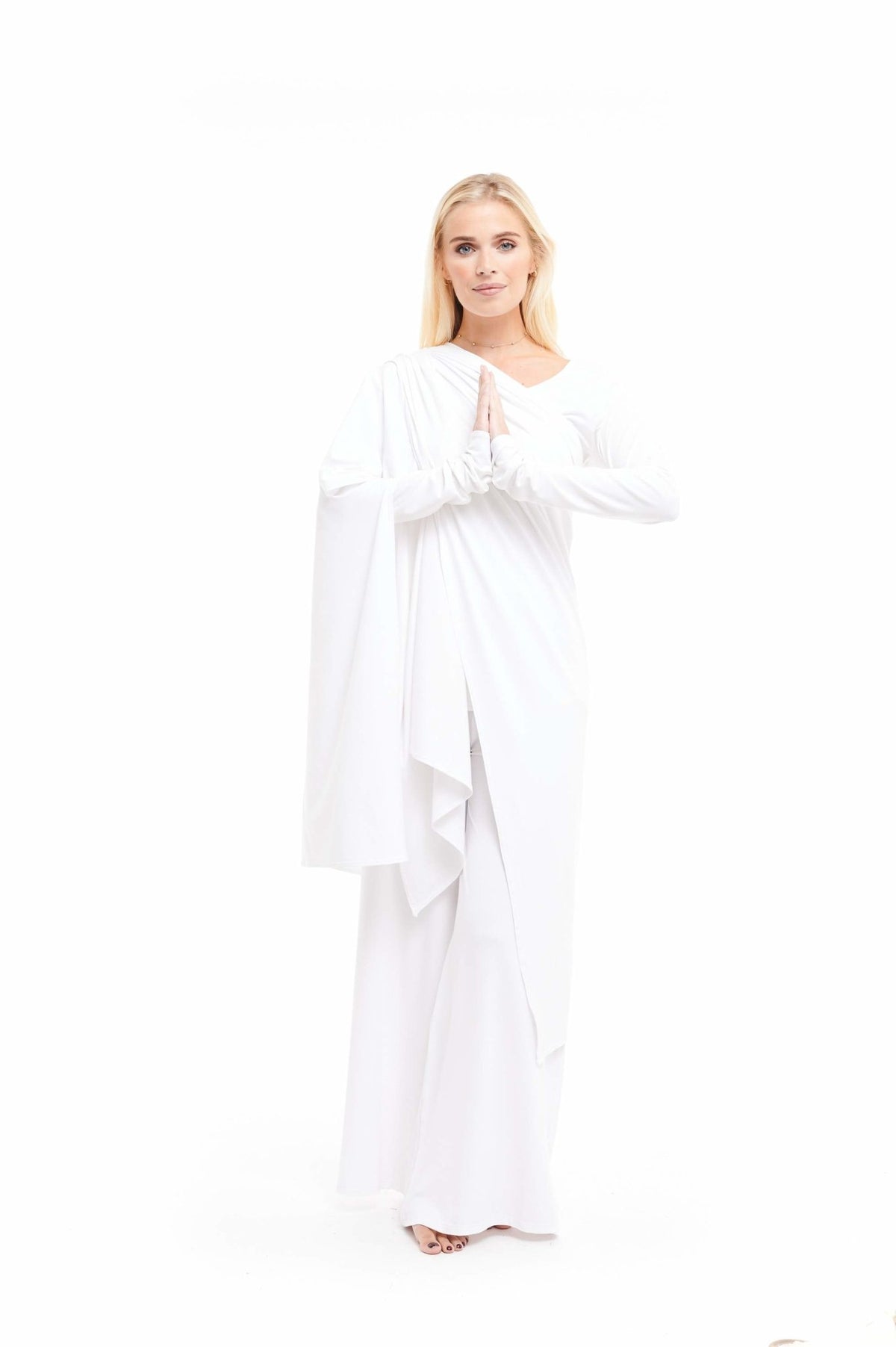 Bamboo Long Sleeve Top White - MUDRA