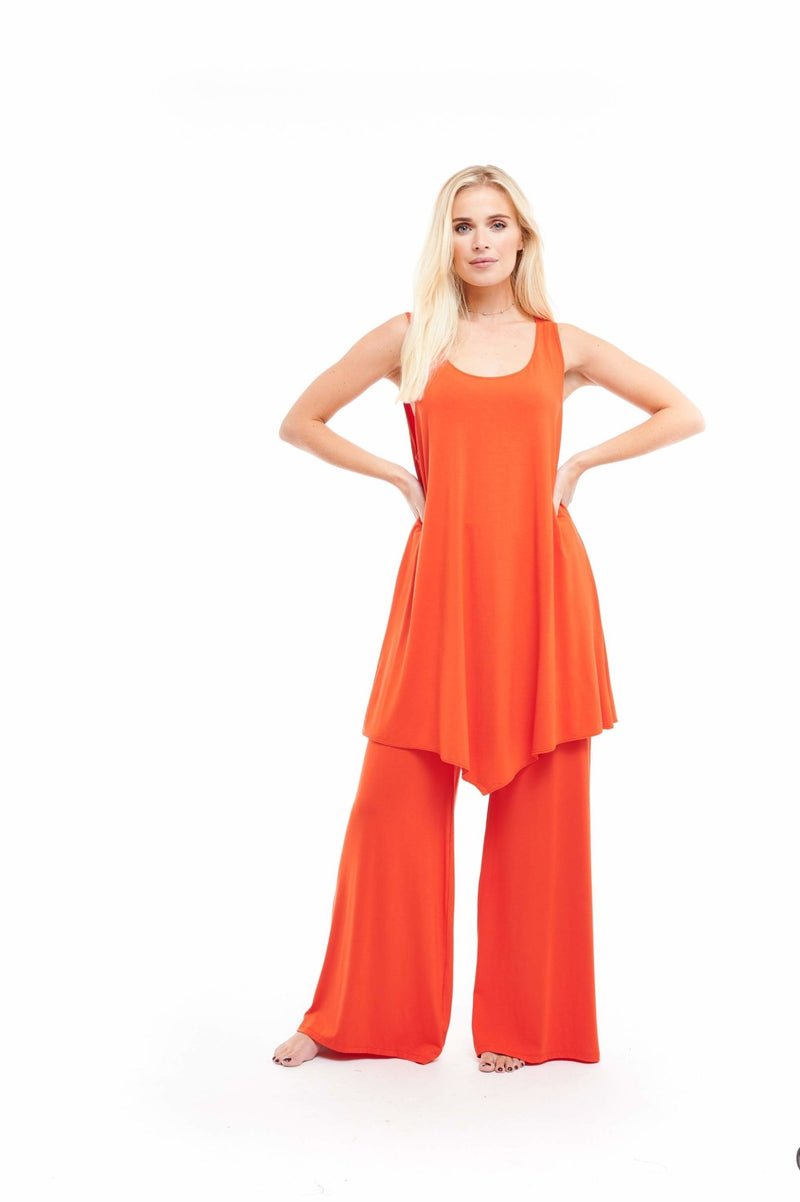 Bamboo Palazzo Pants Spicy Orange - MUDRA