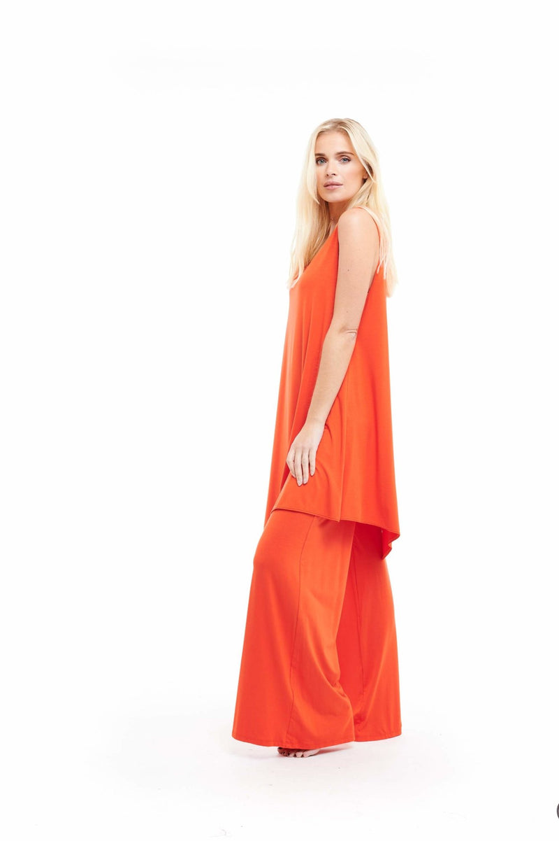 Bamboo Palazzo Pants Spicy Orange - MUDRA