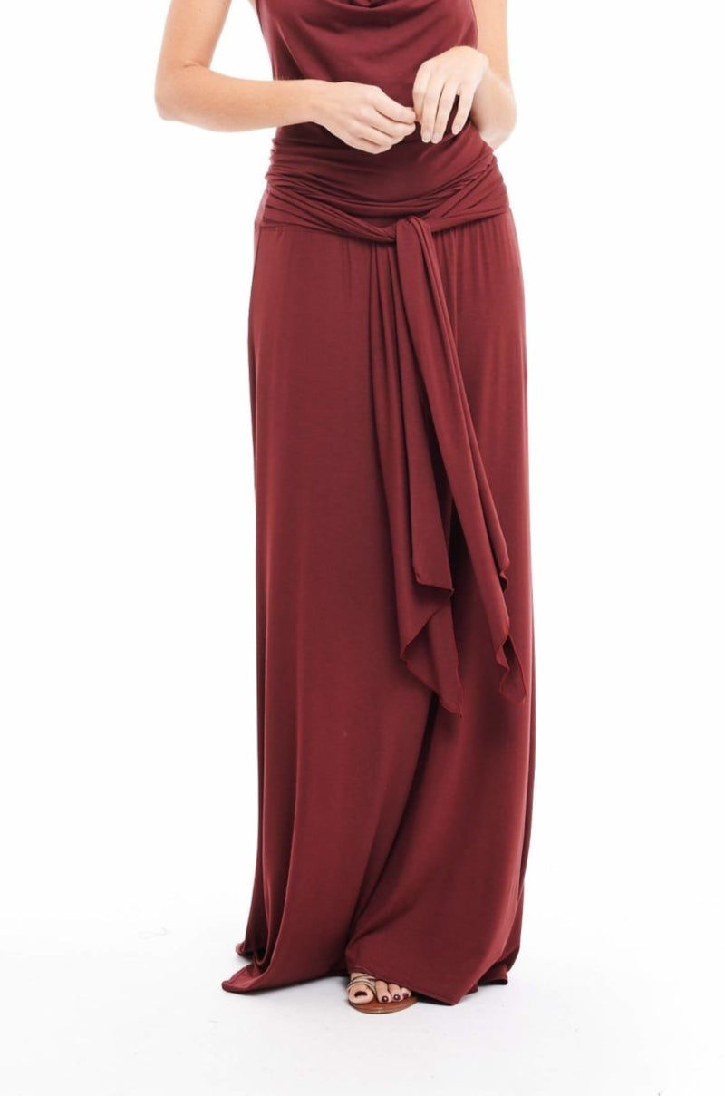 Bamboo Thai Skirt Burgundy - MUDRA