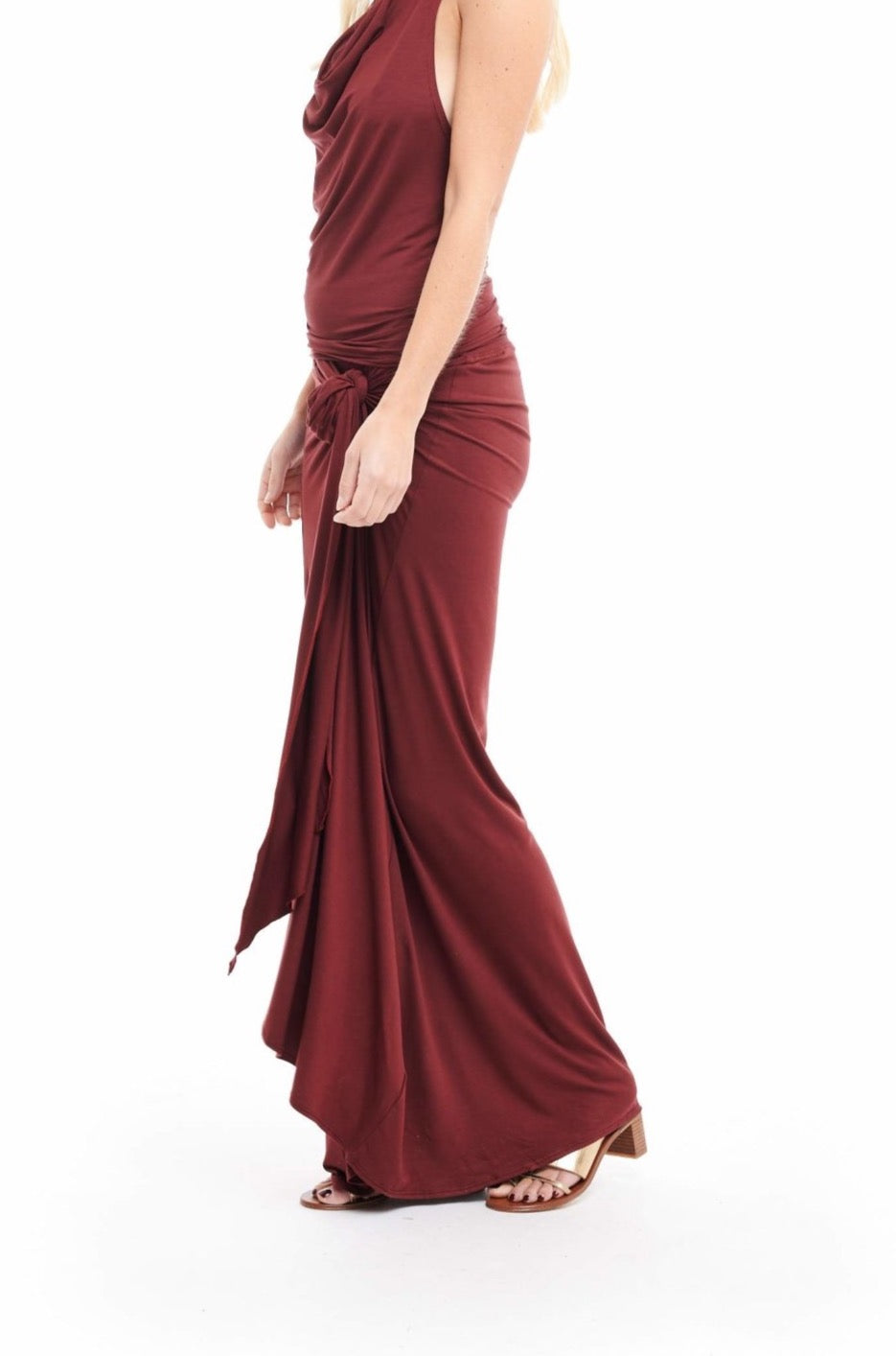 Bamboo Thai Skirt Burgundy - MUDRA