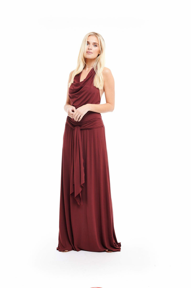 Bamboo Thai Skirt Burgundy - MUDRA