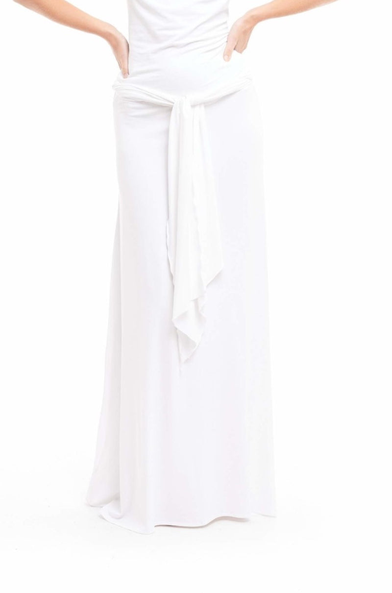 Bamboo Thai Skirt White - MUDRA
