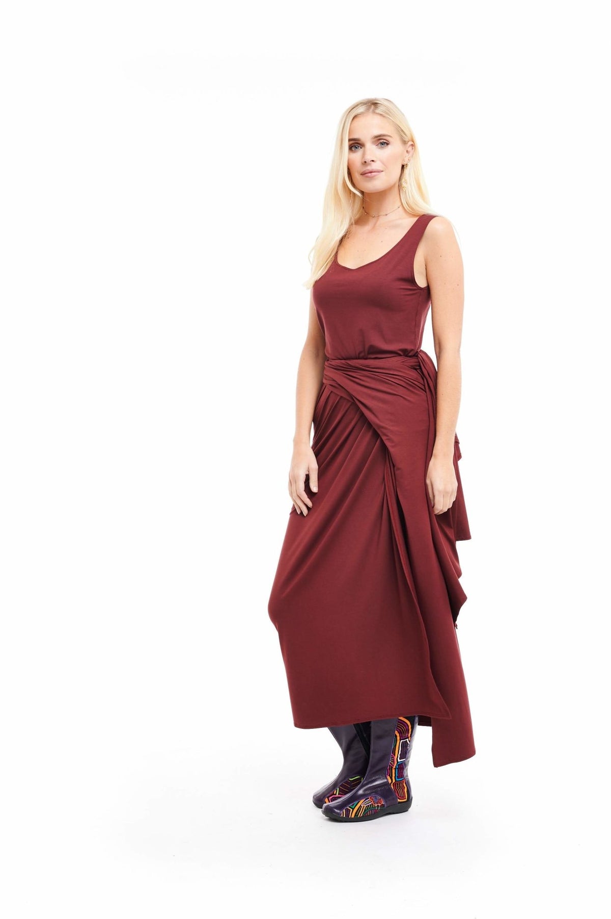 Bamboo Wrap Burgundy - MUDRA